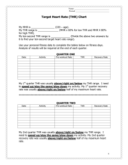 Target Heart Rate (THR) Chart