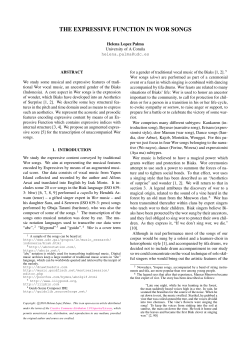 PAPER TEMPLATE FOR TENOR 2016