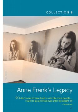 Anne Frank`s Legacy - Clinton Public Schools