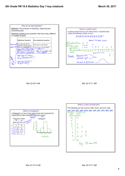 6th Grade FM 10.0 Statistics Day 1 key.notebook