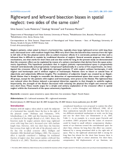 Rightward and leftward bisection biases in spatial neglect: two sides