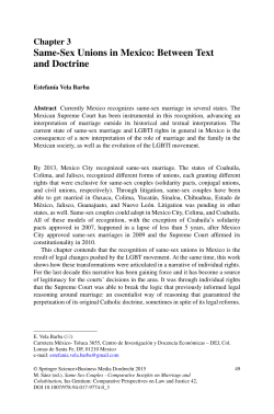 Same-Sex Unions in Mexico