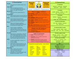 Punctuation Connectives Point > Evidence > Explanation