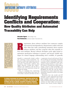 Identifying Requirements Conflicts and Cooperation: persistent