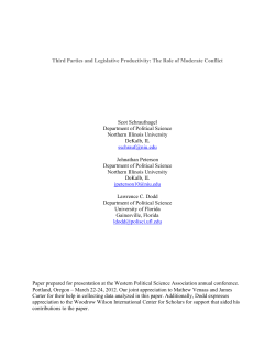 Third Parties and Legislative Productivity