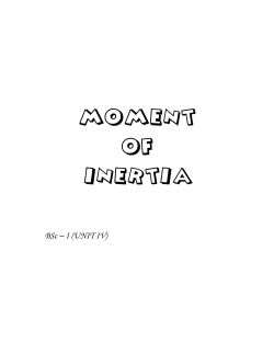 Moment of Inertia - Subhasish Chandra