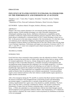 INFLUENCE OF WATER CONTENT IN ETHANOL