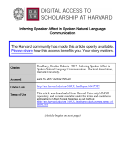 Inferring Speaker Affect in Spoken Natural Language Communication