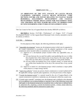 ORDINANCE NO. ____ AN ORDINANCE OF THE CITY COUNCIL