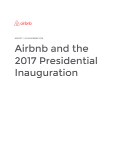 Airbnb and the 2017 Presidential Inauguration