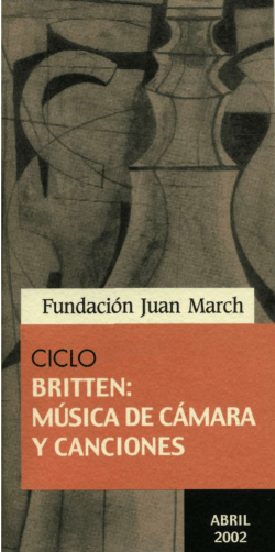 Programa - Fundaci&oacute;n Juan March