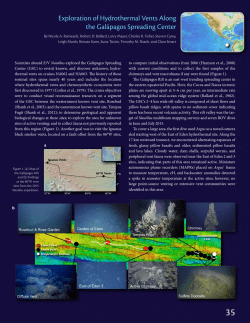 Exploration of Hydrothermal Vents Along the Gal&aacute;pagos Spreading