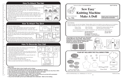 Sew Easy&trade; Knitting Machine Make A Doll