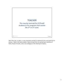 Mass flow rate, or mdot, is a very important concept
