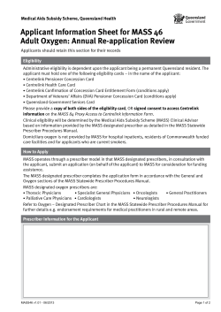 MASS 46 Adult Oxygen Annual Re