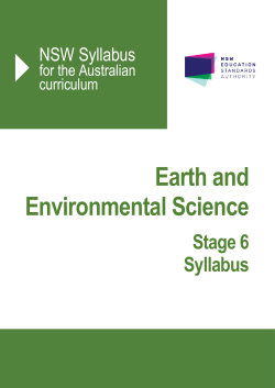 Earth and Environmental Science Stage 6 Syllabus