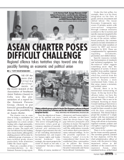 asean charter poses difficult challenge