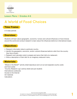 A World of Food Choices
