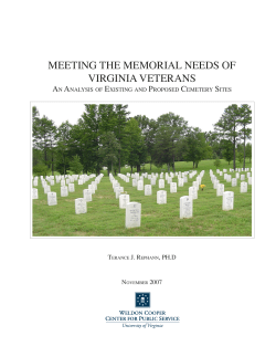 Meeting the MeMorial needs of Virginia Veterans