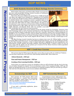 NDP NEWS - Northeastern Illinois University