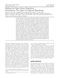 Shifting the open-artery hypothesis downstream: the quest