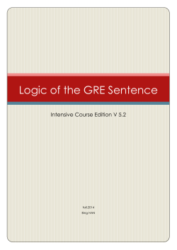 Logic of the GRE Sentence