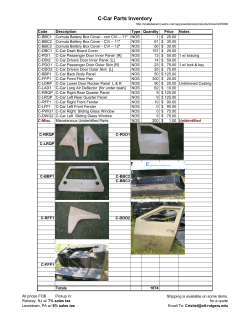 C-Car Parts Inventory