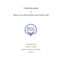 Colonial Representation in Robinson Crusoe, Heart of Darkness