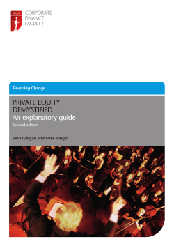 PRIVATE EQUITY DEMYSTIFIED An explanatory guide