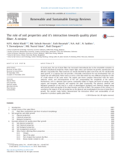 The role of soil properties and it`s interaction towards quality plant