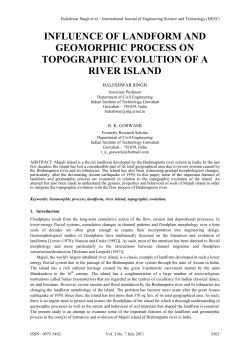 influence of landform and geomorphic process