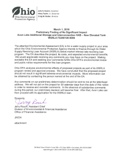 ENVIRONMENTAL ASSESSMENT - Avon Lake Regional Water
