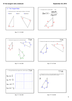 01 the tangent ratio.notebook