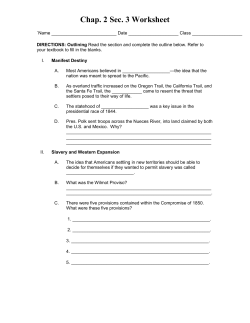 Chap. 2 Sec. 3 Worksheet