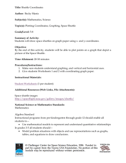 Title: Shuttle Coordinates Author: Becky Manis Subject(s