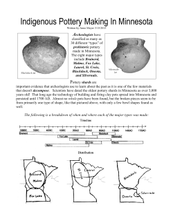 Indigenous Pottery Making In Minnesota