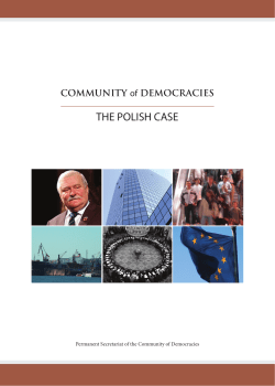 the polish case - Community of Democracies