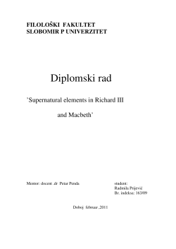 Diplomski rad - Filolo&scaron;ki fakultet