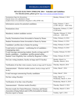 Senate Election Guidelines