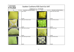 Scatter Cushions R35 Each Ex VAT