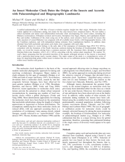 An Insect Molecular Clock Dates the Origin of the