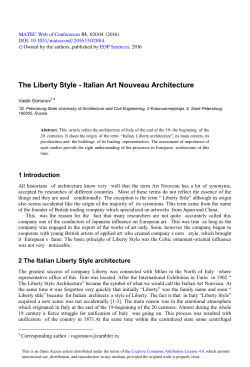 The Liberty Style - Italian Art Nouveau Architecture