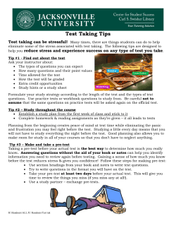 Test Taking Tips