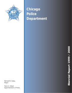 1999 / 2000 Report - Chicago Police Department