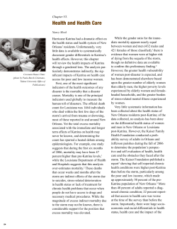 Health and Health Care