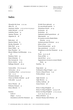Erasmus Studies 34 (2014) 67&ndash;68 - Brill Online Books and Journals