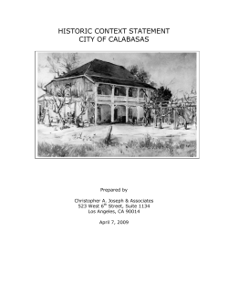 City of Calabasas Historic Context Statement