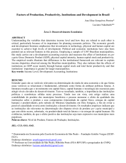 Factors of Production, Productivity, Institutions and