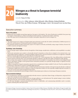 Nitrogen as a threat to European terrestrial biodiversity