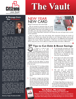 The Vault - 1st Quarter 2014